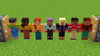 all New Default minecraft  Skins combined = ???