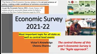 ECONOMIC SURVEY 2021-22/UPSC,PPSC-COOPERATIVE INSPECTOR & NAIB TEHSILDAR EXAM,PSSSB,HAS,HPSC