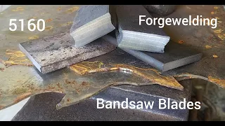 Forgewelding 5160 to Bandsaw Blades: Bladesmith Vlog