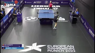 Match FOU ! Szocs Bernadette vs "Mamie Ping-Pong" Ni Xia Lian - 1/8ème Championnats d'Europe
