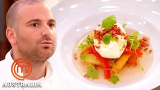 How To Make a Poached Egg Salad with Tomato Tea | MasterChef Australia | MasterChef World