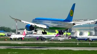 Boeing 787-8 Dreamliner Uzbekistan Airways Landing at Moscow