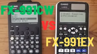 Casio FX-991EX vs FX-991CW | Calculator Comparison