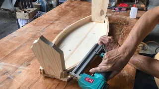 Skillful Woodworking Techniques // How To Make A Beautiful Rustic Flower Boat