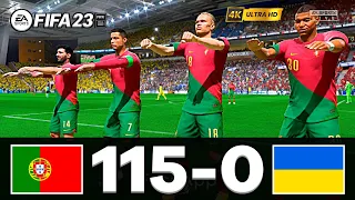 FIFA 23 - MESSI, RONALDO, MBAPPE, NEYMAR, ALL STARS | PORTUGAL 115 - 0 UKRAINE