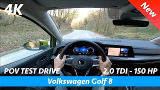 Volkswagen Golf 8 2020 - POV test drive in 4K | 2.0 TDI - 150 HP, 0 - 100 km/h