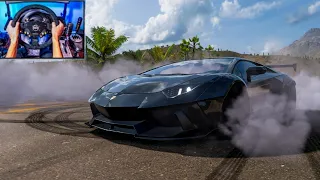 Forza Horizon 5 - Liberty Walk Widebody Lamborghini Aventador | Steering Wheel + Shifter | Gameplay