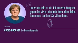 Kanzlerin Merkel sendet aus häuslicher Quarantäne