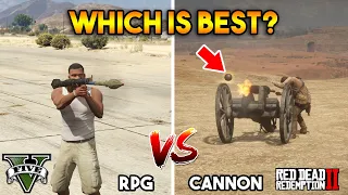 GTA 5 RPG VS RDR 2 CANNON : WHICH IS BEST?