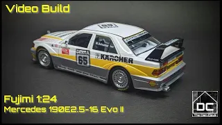 Fujimi 1:24 Mercedes Benz 190E2.5-16 Evo II Full Video Build