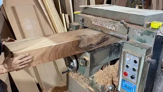 Woodworking Skills Extremely Ingenious Of Carpenter // Dining Table and Chairs Hardwood Monolithic!