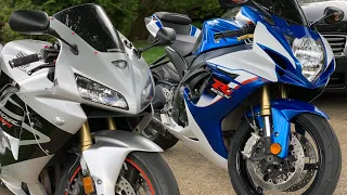 CBR 600RR vs GSX-R 750 (OLD vs NEW)