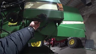 Зберігання комбайна зимою. John deere 9500