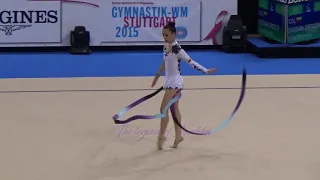 Lina DUSSAN (COL) ribbon - 2015 Stuttgart worlds Qualifs