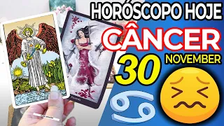 😖 ALGO VAI ACONTECER❗ ESTEJA PREPARADO😡 Horoscopo do dia de hoje CÂNCER 30 novembro 2022♋tarô