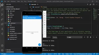 Create, Edit & Test First Flutter Project with Visual Studio Code -Demo with Installation of VS Code