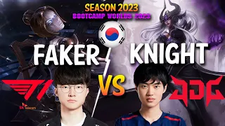 T1 Faker vs JDG Knight - Faker ORIANNA vs Knight SYNDRA Mid - Patch 13.22 KR Ranked