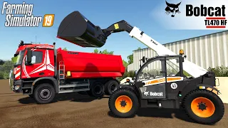 Farming Simulator 19 - BOBCAT TL470 HF Telehandler Loads Sand Into A Dump Truck