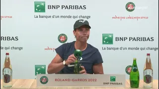 Rafael Nadal Press conference / R3 RG'22
