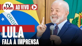 Lula dá entrevista coletiva para jornalistas no Planalto | Fórum participa | 23.04.22