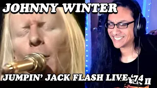 Reacting to Johnny Winter Jumpin Jack Flash 1974 Live!