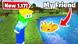 Minecraft, But My Friend Is A Axolotl...