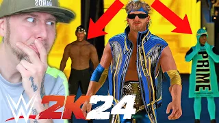 WWE 2K24 The PRIME Time Faction comes out with Logan Paul to face Cody Rhodes