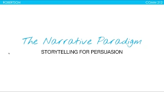 How to persuade people using stories | COMMUNICATION STUDIES