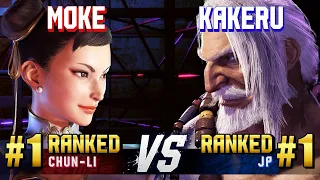 SF6 ▰ MOKE (#1 Ranked Chun-Li) vs KAKERU (#1 Ranked JP) ▰ High Level Gameplay