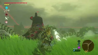 Link destroying a guardian when urbosa's furry is ready