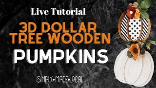 Season 1 : 3D DOLLAR TREE WOODEN PUMPKIN TUTORIAL