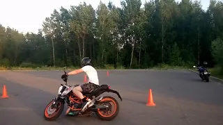 Gymkhana GP 2021 stage 2 / Naydrov KTM Duke 390 / heat 2