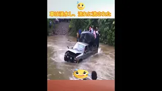 Crazy Bus Vs Dangerous Flooded Rivers ! Bus Fails After Trying To Cross Flooded River  4