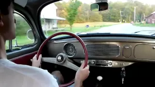 1957 VW Beetle 1200 on the road