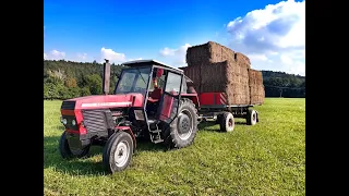 Zetor 8011 + 9t /Svoz hranatých balíku sena/2021