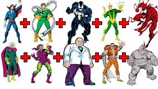 SPIDER-MAN VILLAINS CHARACTER FUSION!  15 CHARACTERS Combined into ONE!!!