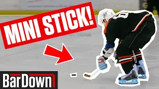 USING MINI STICKS IN A REAL HOCKEY GAME