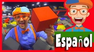 El Parque de Trampolines con Blippi Español | Aprende Los Colores