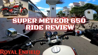 Royal Enfield Super Meteor 650 Ride Review | Pros/Cons | in city Traffic | a perfect cruiser?