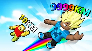 FIQUEI MAIS RÁPIDO QUE O GOKU NA CORRIDA NO ROBLOX