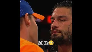 John Cena vs Roman Reigns then vs now #shorts#wwe