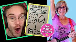 Happy Vegan Declaration Day @PewDiePie! You passed your first assignment! I'm so proud of you!