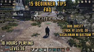 NIGHT CROWS Beginner tips you need to know for my 18 hours of playing