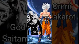 Omni Goku Vs God Saitama Who Is Strongest #shorts #goku #saitama #vegeta #garou #marvel