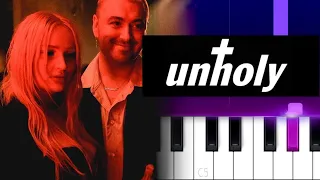 Sam Smith & Kim Petras - Unholy  | Piano Tutorial