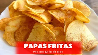 Cómo hacer Papas Fritas como de bolsa, súper crujientes y fáciles