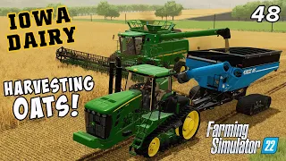 Harvesting the neighbors oats! - IOWA DAIRY UMRV EP48 - FS22