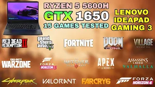 Lenovo IdeaPad Gaming 3 - GTX 1650 + Ryzen 5 5600H - Test in 15 Games in 2021