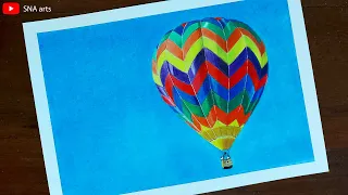 Drawing Hot Air Balloon With Color Pencils || Stabilo Swans ARTY