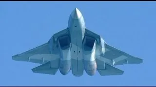 Su-57 Sukhoi T-50 PAK FA MAKS 2013 sunny